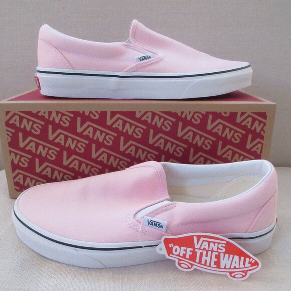 NWT Vans Classic Slip-O Blushing Pink/True White Size 9 - Picture 1 of 10